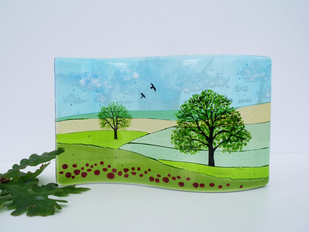 jewel glass 6 field oak